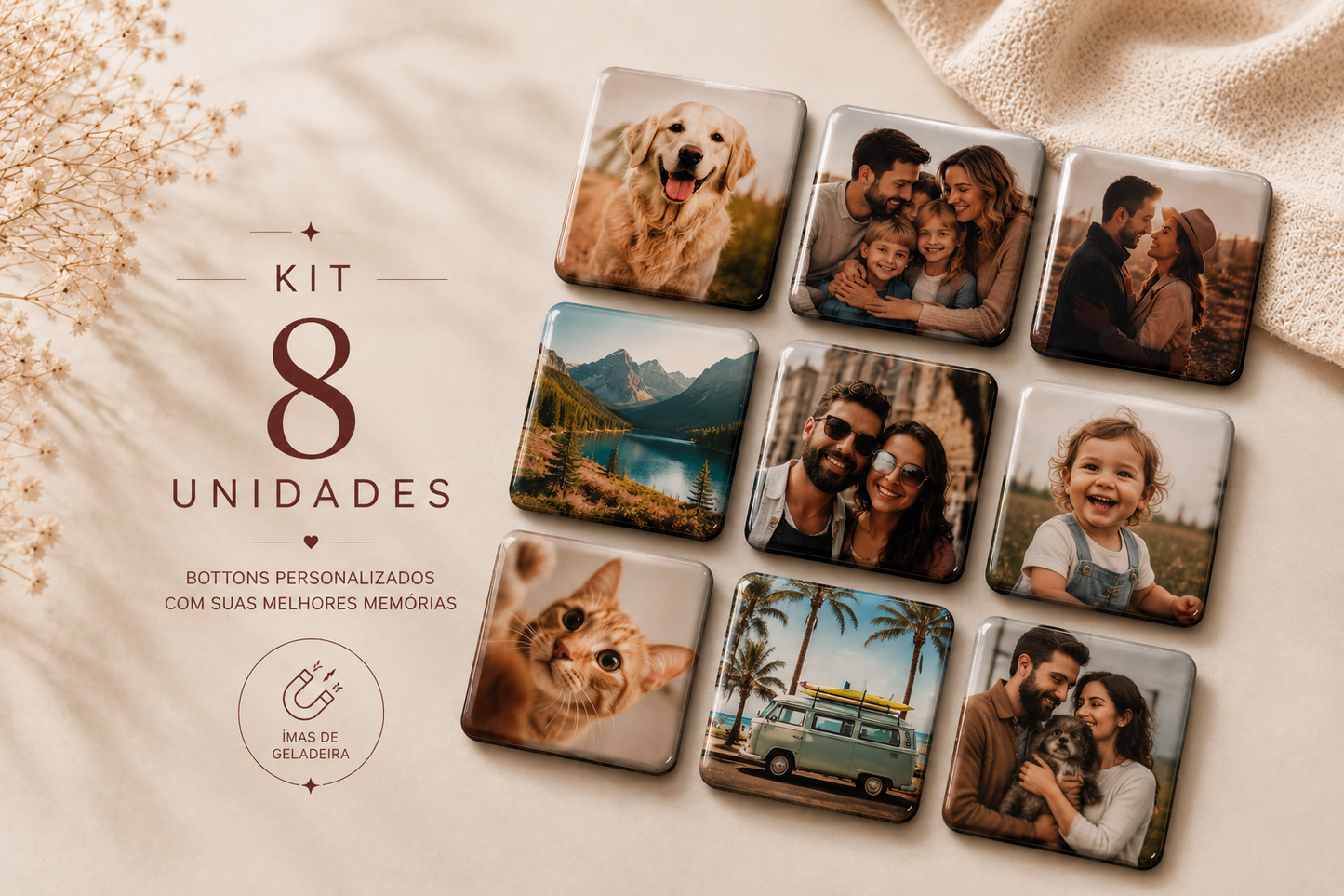 Bottons Essenzze - kit 8 unidades