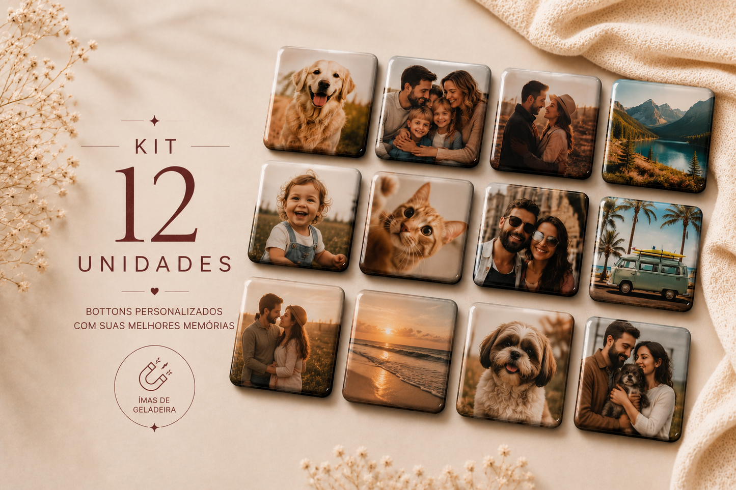 Bottons Essenzze - kit 12 unidades