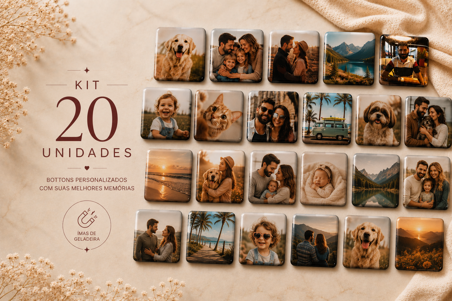 Bottons Essenzze - kit 20 unidades